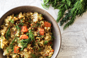 traditional vegetable barley soup vegan