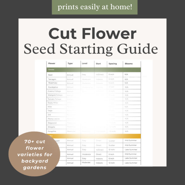 Cut Flower Seed Starting Guide — 70 Varieties