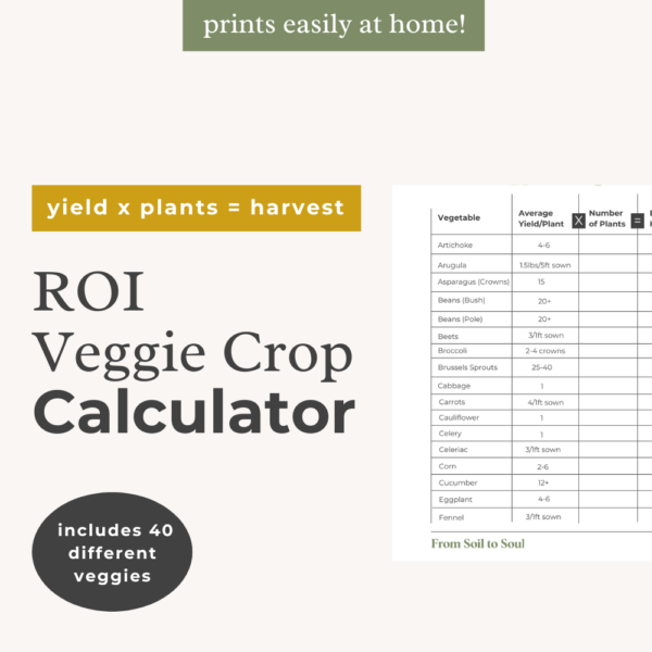 FREE ROI Veggie Crop Calculator