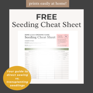 FREE Seeding Cheat Sheet